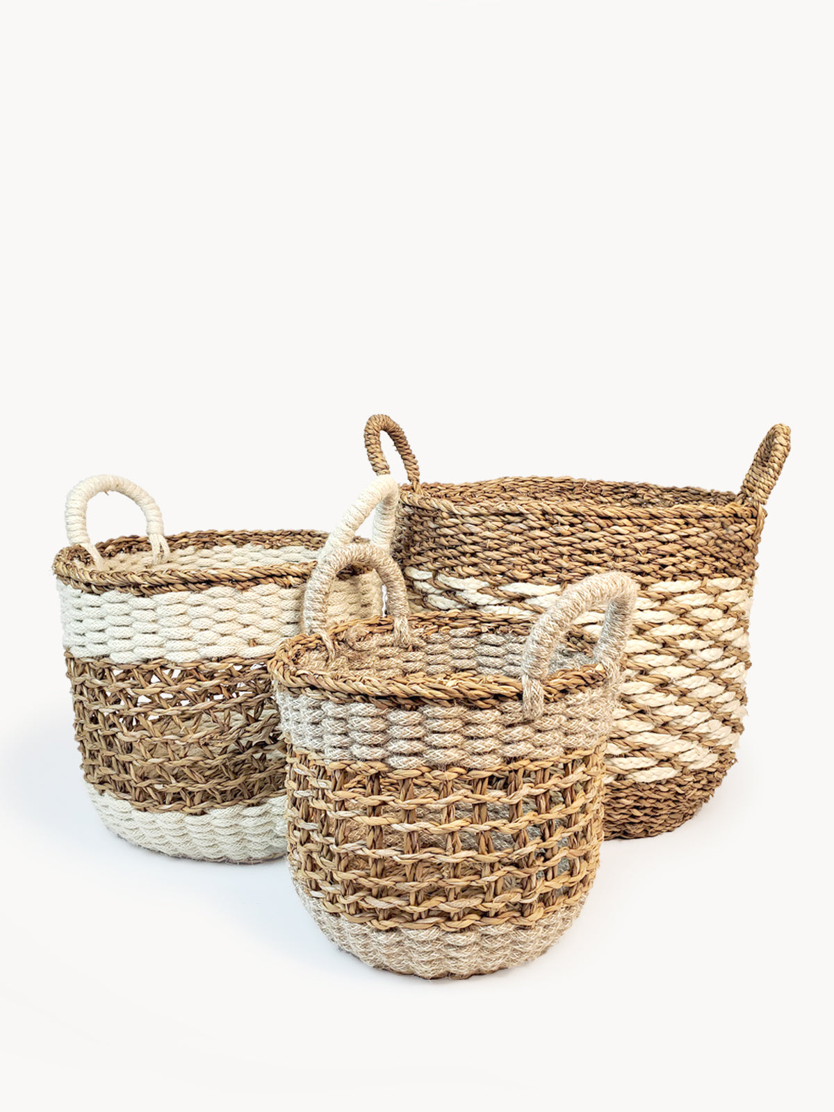 Ula Mesh Basket - Natural Basket with Handle   