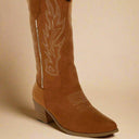 Mae Embroidery Detail Cowboy Boots