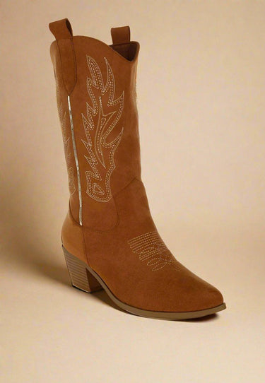 Mae Embroidery Detail Cowboy Boots