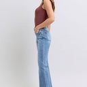 Judy Blue Raw Hem High Rise Bootcut Jeans