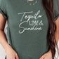 Tequila Lime and Sunshine Party Time Graphic Tee    