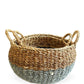 Ula Floor Basket - Black Basket with Handle   