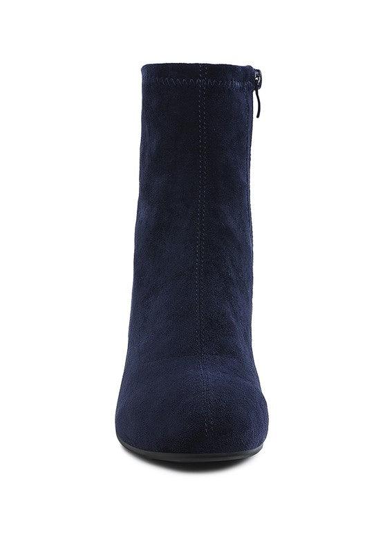 Chena Rhinestones Embellished Block Heel Boots - Three Mad Hatters Mercantile 