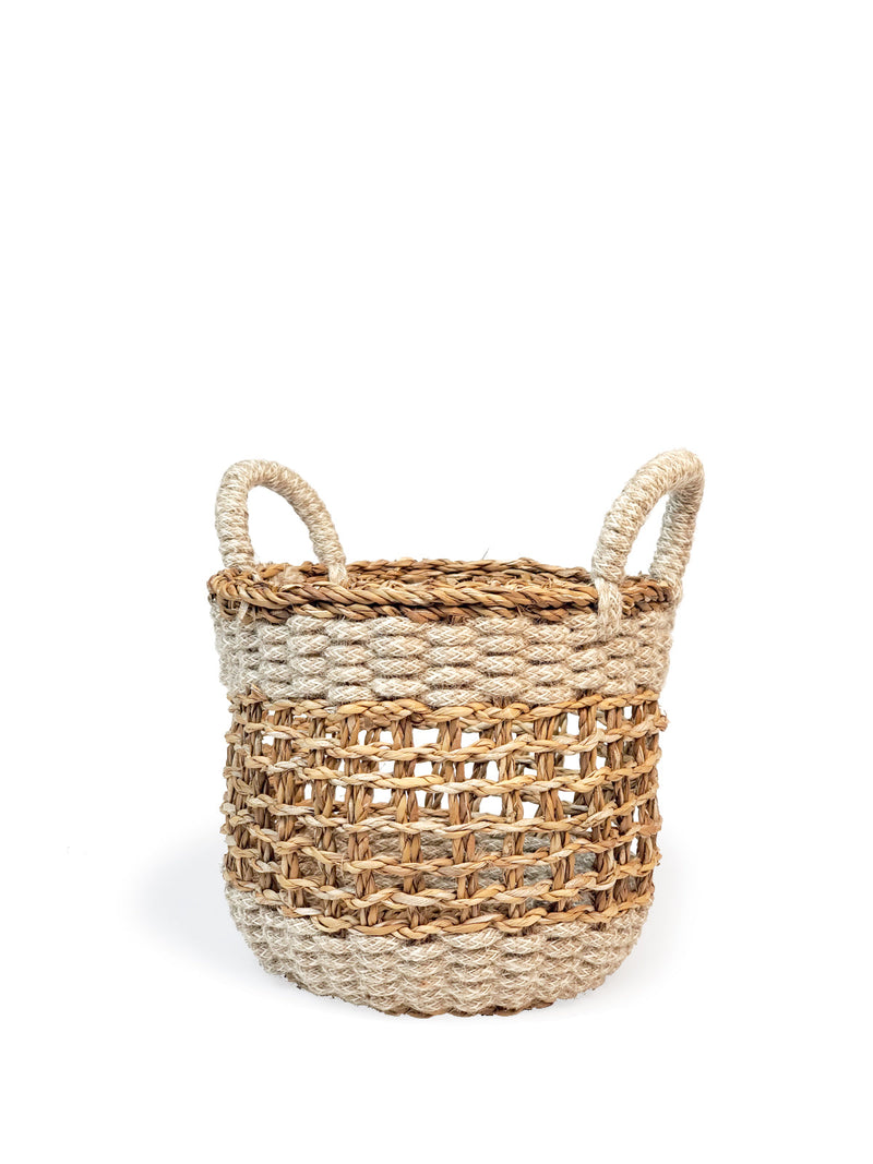 Ula Mesh Basket - Natural Basket with Handle   