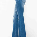 Bytos Raw Hem Distressed High Rise Bootcut Jeans