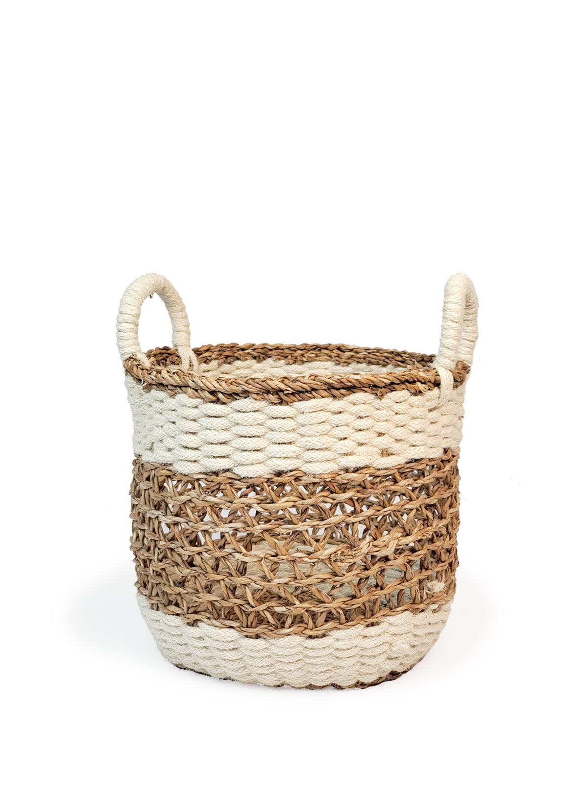 Ula Mesh Basket - Natural Basket with Handle   