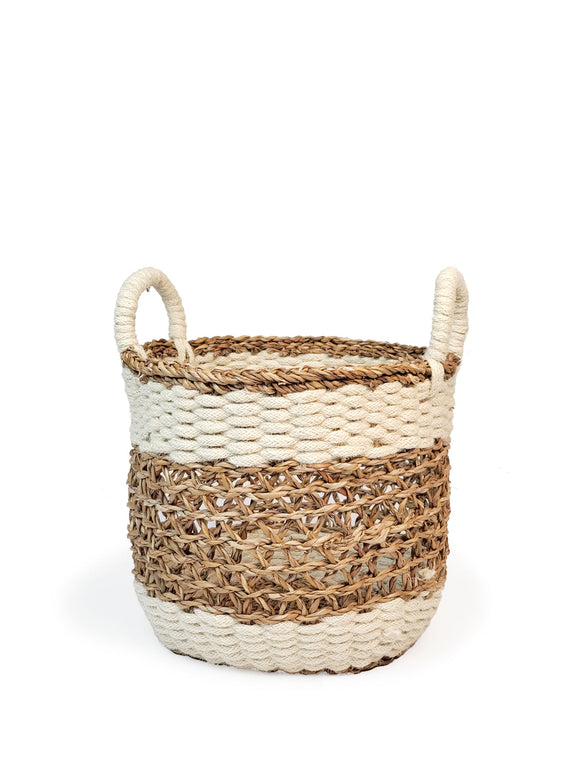 Ula Mesh Basket - Natural Basket with Handle   