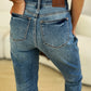 Judy Blue Full Size Mid Rise Rigid Magic Release Hem Jeans Womens Jeans   