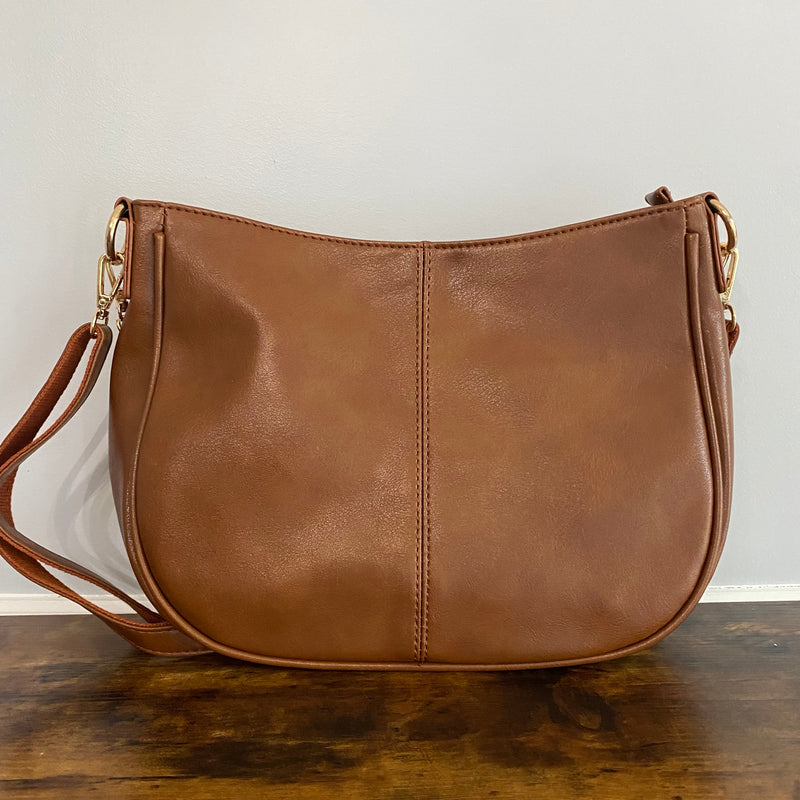 Rachael Crossbody Purse - Faux Leather Strap    