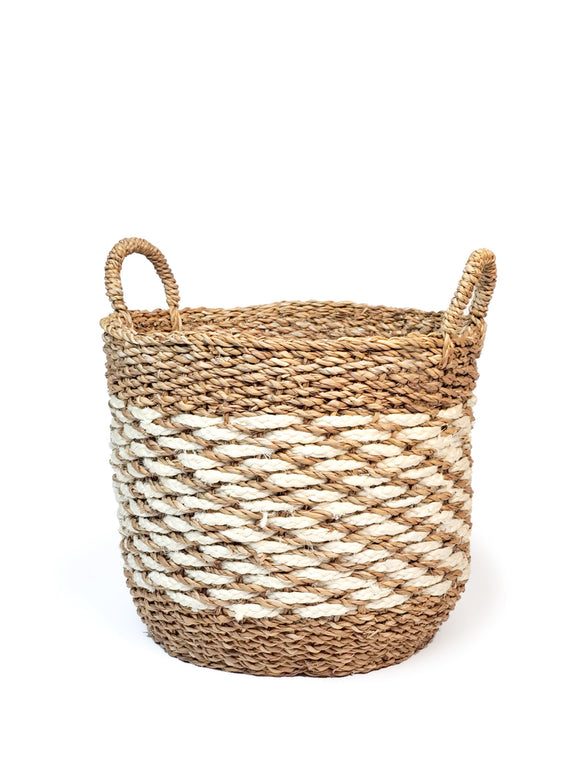 Ula Mesh Basket - Natural Basket with Handle   