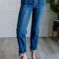 Campbell High Rise Center Seam Detail Straight Jeans Womens Jeans   