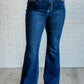 Mavis High Rise Side Seam Detail Flare Jeans Womens Flare Leg Jeans   