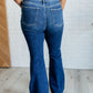 Mavis High Rise Side Seam Detail Flare Jeans Womens Flare Leg Jeans   