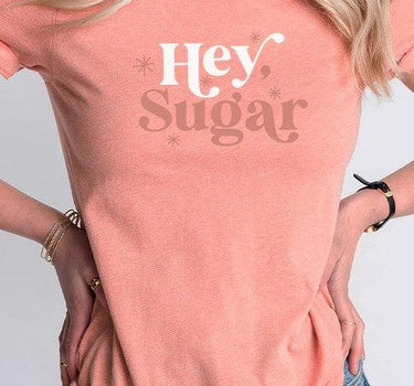 Hey Sugar Sparkle Valentines Day Graphic Tee