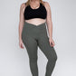 Plus Size V Waist Full Length Leggings Leggings   