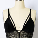 Velvet longline Lace Bralette