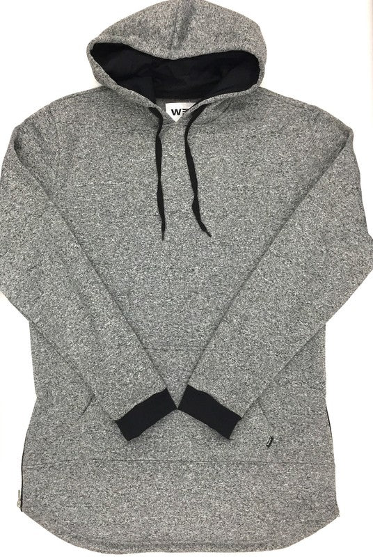 Marble Hoodie- Extra Long Mens Extra Long Hoodie GREY XL 