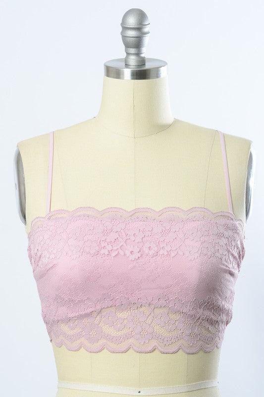 Wide Lace Bandeau - Three Mad Hatters Mercantile 