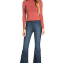 Be Bold Zipper Back Flare Jeans