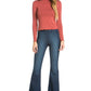 Zipper Back Flare Jeans Flare Leg Jeans   