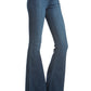 Zipper Back Flare Jeans Flare Leg Jeans   