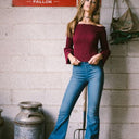 Be Bold Zipper Back Flare Jeans