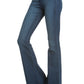 Zipper Back Flare Jeans Flare Leg Jeans   