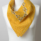 Dot and Floral Border Bandana Scarf Scarf   