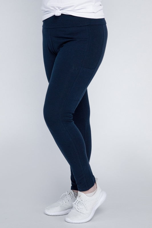 Plus Everyday Leggings with Pockets Leggings Eclipse 1X 