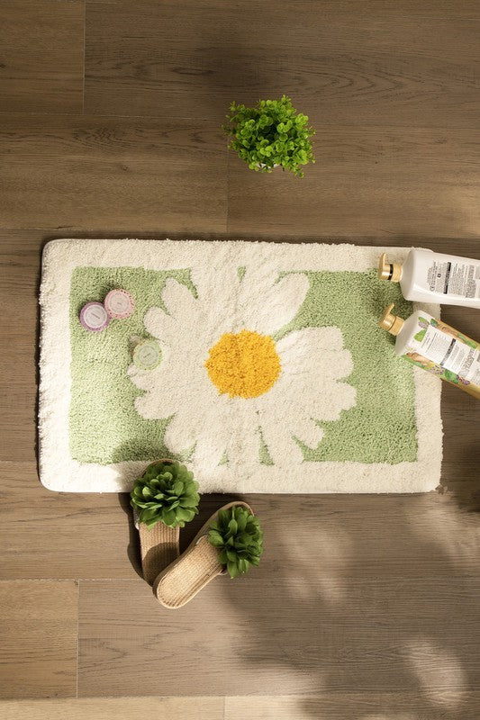 Daisy- Soft Bath Mat Daisy Bathroom Rug   