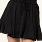 Not Your Girl Drawstring Ruffled Mini Skirt Mini Skirt BLACK S 