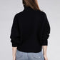 Viscose Dolman Sleeve Turtleneck Sweater Long Sleeve Blouse   