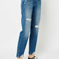 Judy Blue Distressed Slim Jeans Womens Jeans   