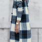 Double Take Plaid Button Up Lapel Collar Coat Womens Plaid Lapel Collar Coat