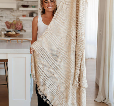 Graham Blanket Single Cuddle Size in Beige