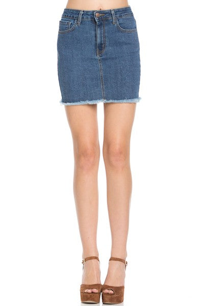 Denim Mini Skirts Denim Skirt Medium Wash S 