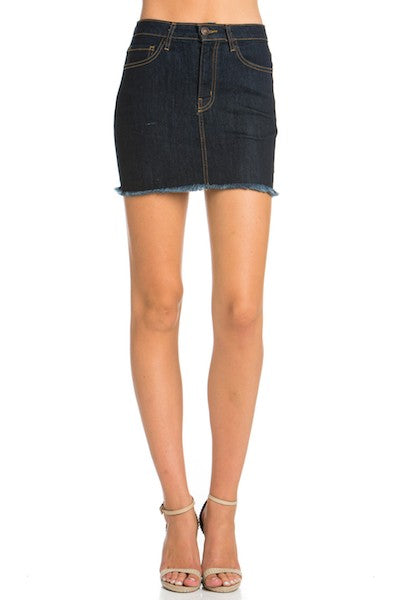 Denim Mini Skirts Denim Skirt Dark Denim S 