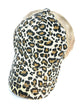 Leopard Mesh Back Trucker Hat cap Tan Leopard OS 