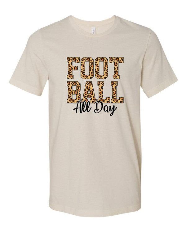 Football All Day Leopard Softstyle Tee - Three Mad Hatters Mercantile 