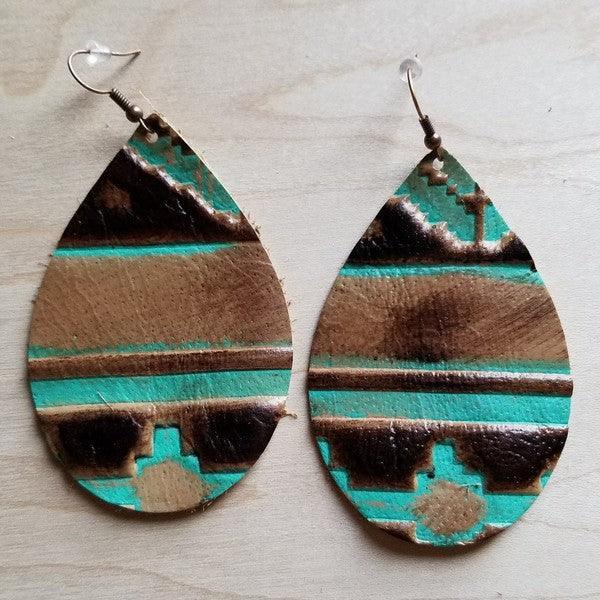 Large Teardrop Earrings in Navajo - Three Mad Hatters Mercantile 