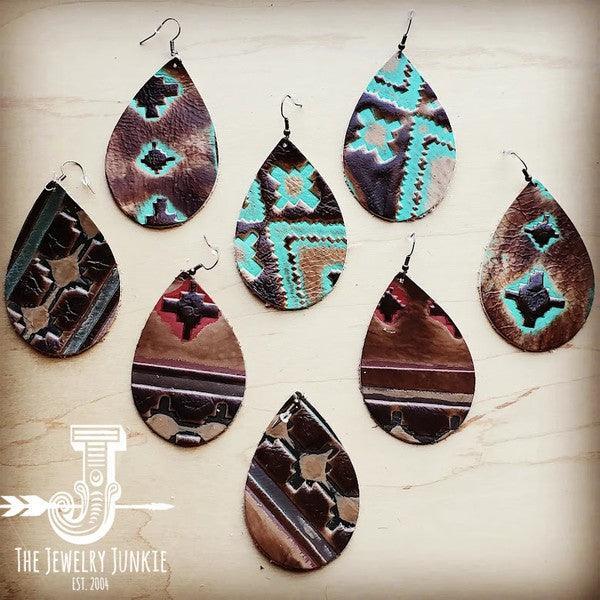 Large Teardrop Earrings in Navajo - Three Mad Hatters Mercantile 
