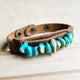 Dusty Narrow Cuff with Turquoise Regalite Stones Regalite Bracelet blue 1 