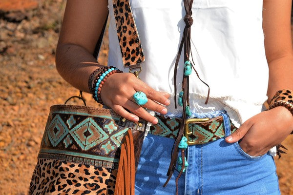 Turquoise Chunk on Cuff Ring Turquoise Ring   