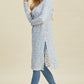 Double Take Open Front Longline Cardigan Cardigan