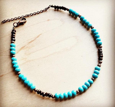Blue Turquoise Choker Necklace