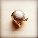 Freshwater Pearl Cuff Ring gold and pearl ring white 1 