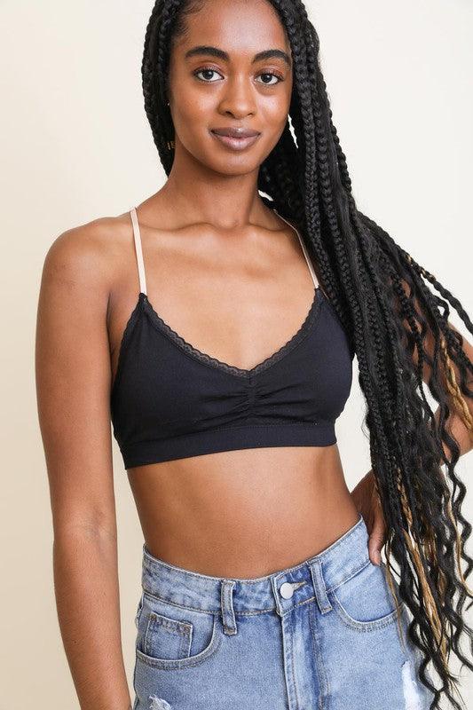 Floral Lattice Bralette - Three Mad Hatters Mercantile 