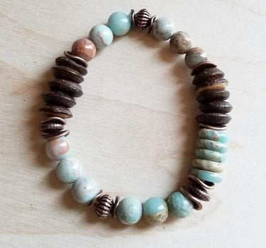 Aqua Terra and Wood Bracelet