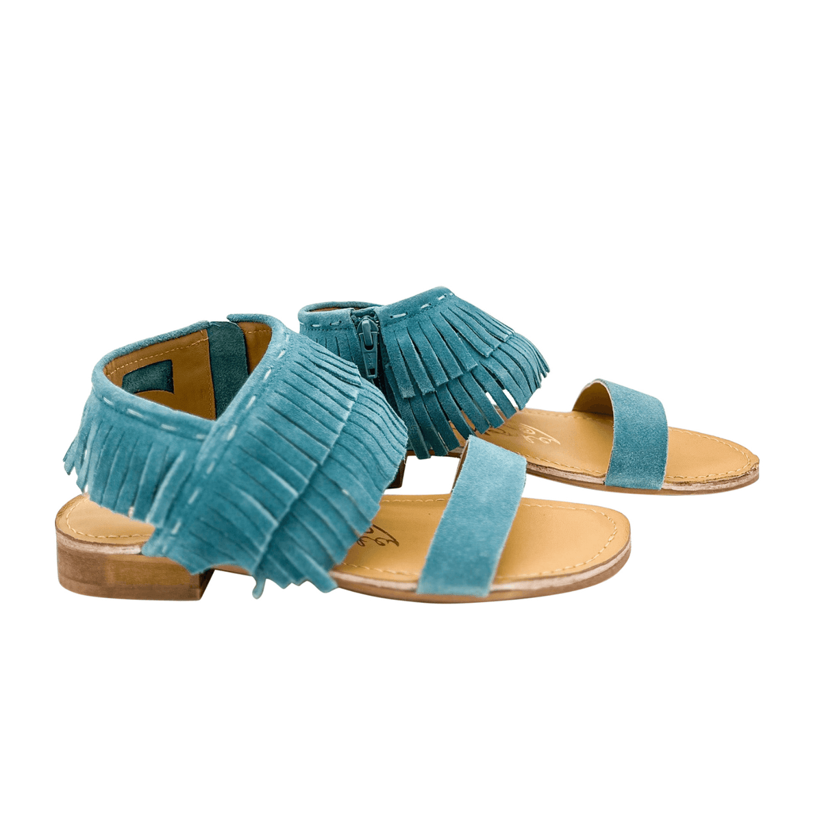 Fringe Star Sandal in Teal - Three Mad Hatters Mercantile 