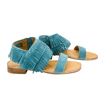 Fringe Star Sandal in Teal